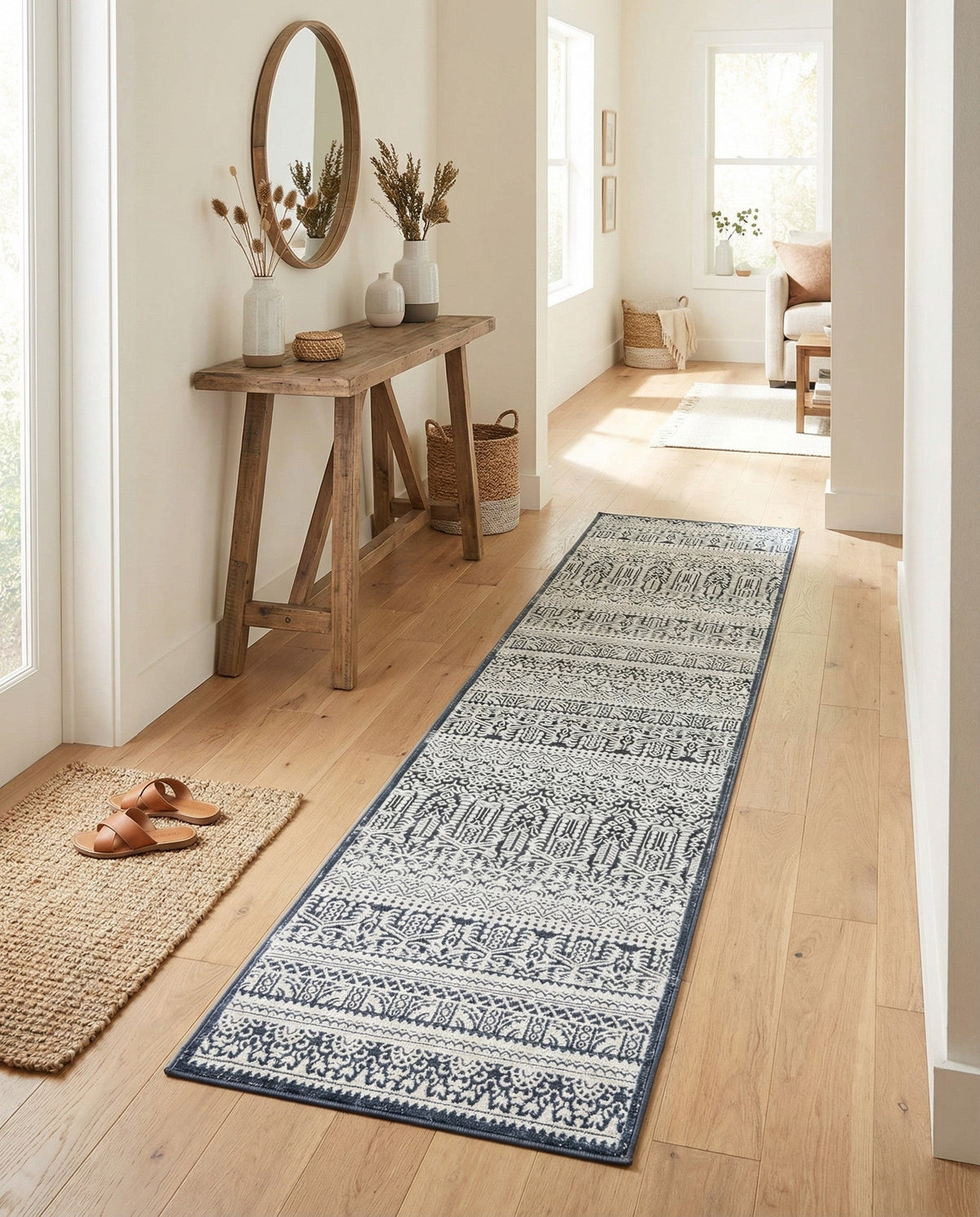 Metro Heights Collection Area Rug -  Chelsea Runner Blue  lifestyle 98