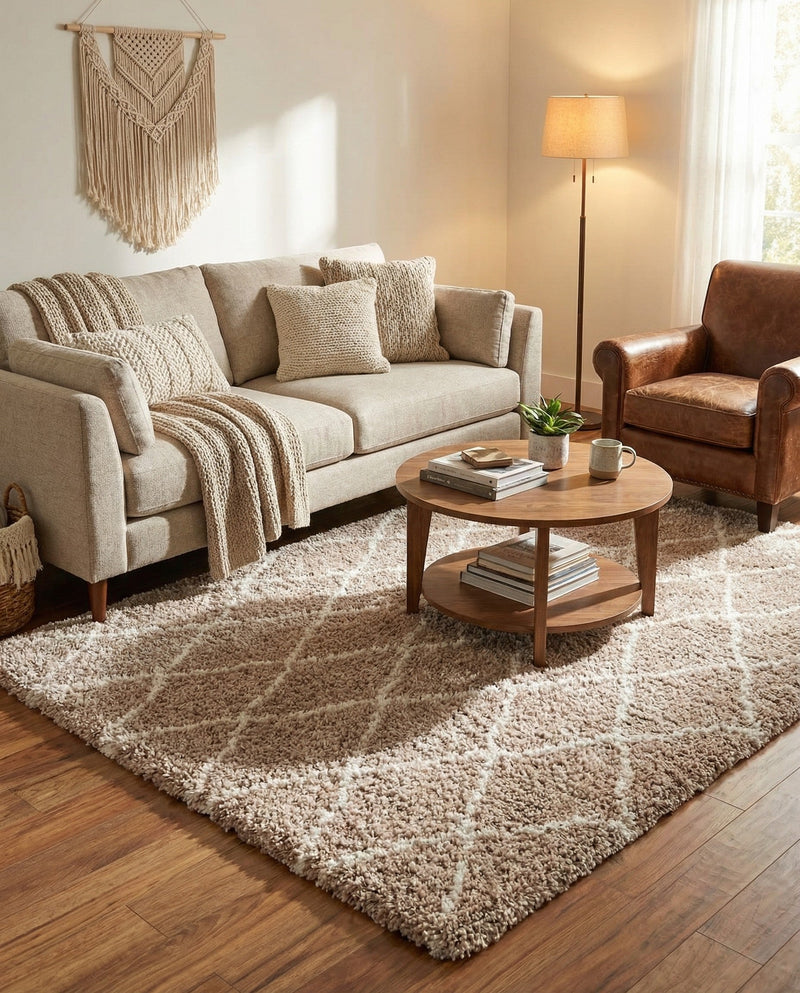 Casablanca Comfort Collection Area Rug -  Tangier Rectangle Taupe  lifestyle 16