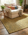 Coastal Haven Striped Jute Collection Area Rug - Marina Rectangle Yellow and Navy  lifestyle 33