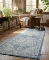 Savannah Series Collection Area Rug - Charleston (French Blue) Runner French Blue  lifestyle 68