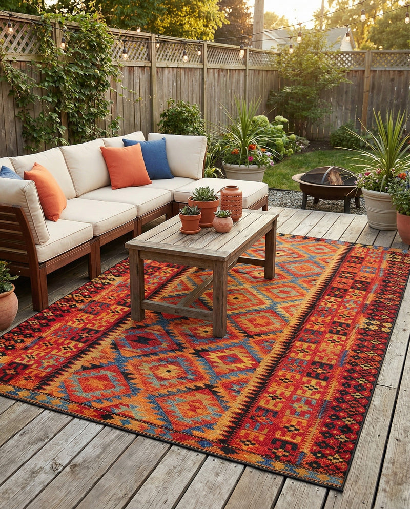 Safari Escape Rugs Collection Area Rug -  Kalahari Rectangle Multi  lifestyle 22
