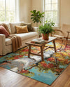 Seaside Blooms Collection Area Rug - Eden Rectangle Multi  lifestyle 12