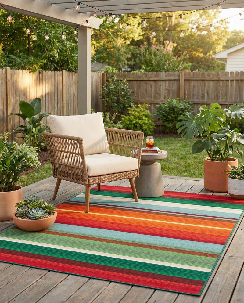 Urban Terrace Collection Area Rug -  Canopy Rectangle Multi  lifestyle 21