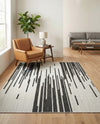 Urban Terrace Collection Area Rug -  Riverside Rectangle Black and White  lifestyle 15