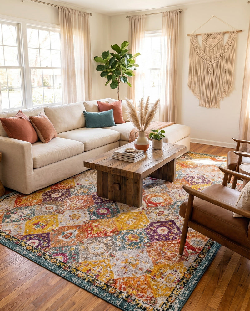 Brighton Terrace Collection Area Rug -  Rottingdean (Multi) Rectangle Multi  lifestyle 30