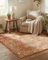 Savannah Soiree Collection Area Rug -  Everglade (Rust Red) Square Rust Red  lifestyle 66