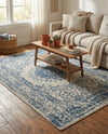 Patio Heritage Collection Area Rug -  Lafayette (Blue) Rectangle Blue  lifestyle 19