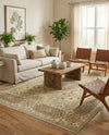 Ottoman Elegance Collection Area Rug -  Ephesus Rectangle Light Green  lifestyle 32