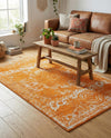 Dover Terrace Collection Area Rug -  Lagoon (Orange) Rectangle Orange  lifestyle 4
