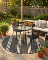 Urban Oasis Rugs Collection Area Rug -  District (Charcoal) Round Charcoal  lifestyle 23