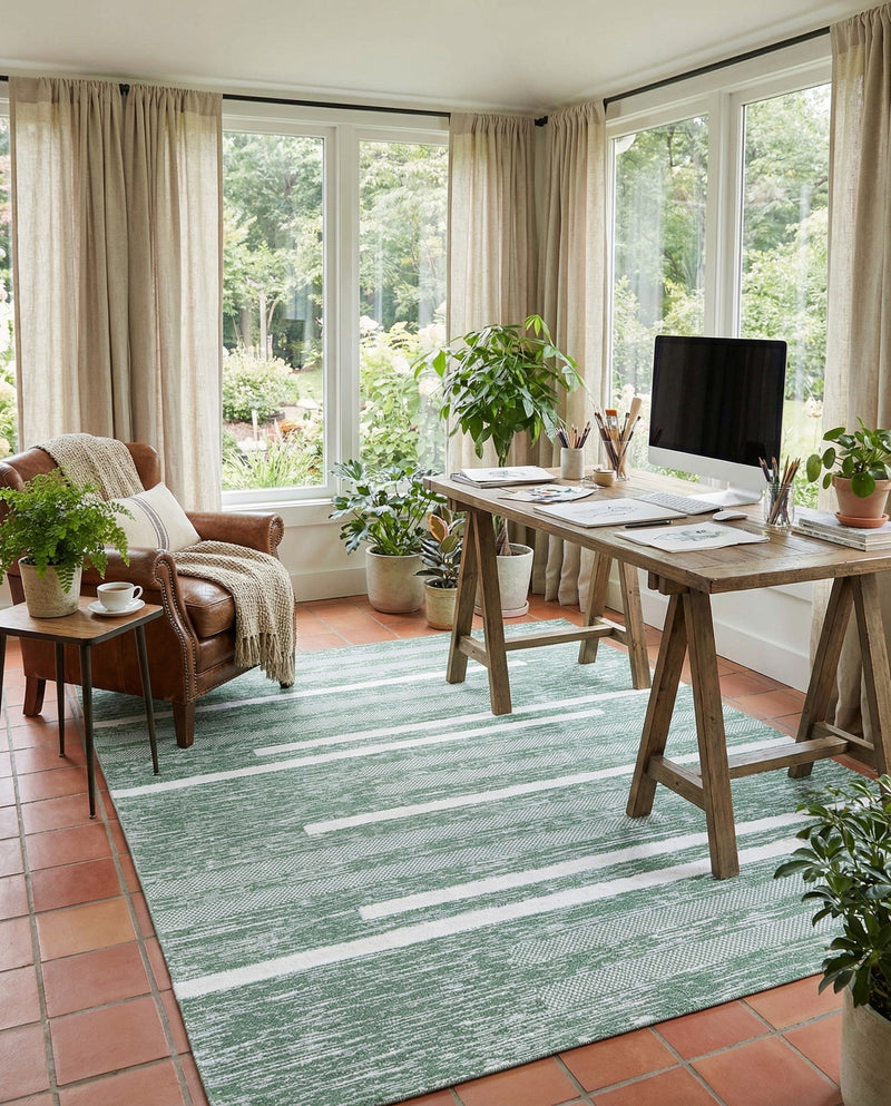 Cathedral Elegance Collection Area Rug - Chapel Rectangle Green  lifestyle 66