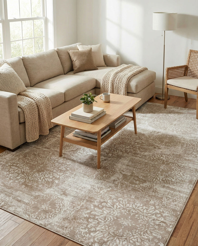 Riviera Elegance Collection Area Rug -  Monaco (Beige) Rectangle Beige  lifestyle 16