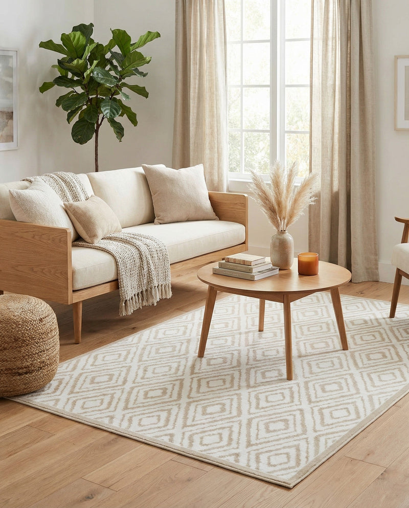 Sanctuary Retreat Collection Area Rug -  Oasis Rectangle Snow White  lifestyle 20