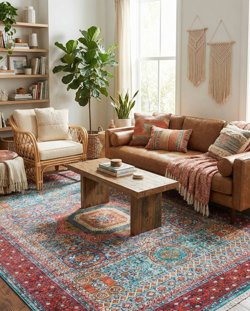 Bazaar Chic Collection Area Rug -  Nador Rectangle Multi  lifestyle 12