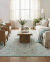 Savannah Series Collection Area Rug - Charleston (Mint) Rectangle Mint  lifestyle 6