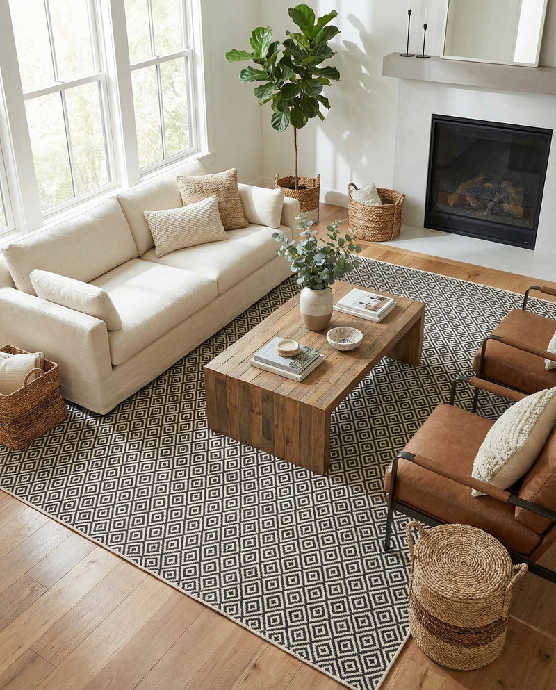Urban Oasis Rugs Collection Area Rug -  Rooftop (Charcoal Gray) Rectangle Charcoal Gray  lifestyle 36