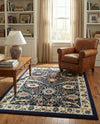Tabriz Tapestry Collection Area Rug - Sahand (Navy Blue) Rectangle Navy Blue  lifestyle 3
