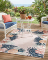 Seaside Blooms Collection Area Rug - Haven Rectangle Pink  lifestyle 40