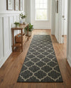 Savannah Pergola Collection Area Rug - Arbor (Black) Runner Black  lifestyle 60