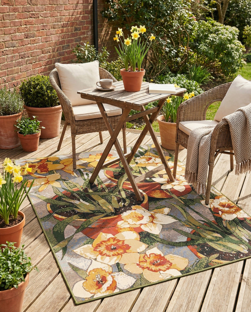 Seaside Blooms Collection Area Rug - Eden Rectangle Multi  lifestyle 18