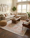 Parisian Elegance Collection Area Rug - Versailles (Rose Pink) Rectangle Rose Pink  lifestyle 15