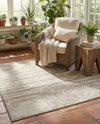 Cascade Range Collection Area Rug - Hood (Ivory) Square Ivory  lifestyle 74