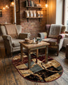 Bistro Lounge Collection Area Rug -  Ristretto Oval Multi  lifestyle 56