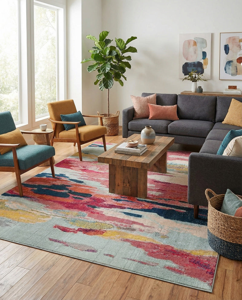 Marrakesh Elegance Collection Area Rug -  Skhirat Rectangle Pink  lifestyle 20