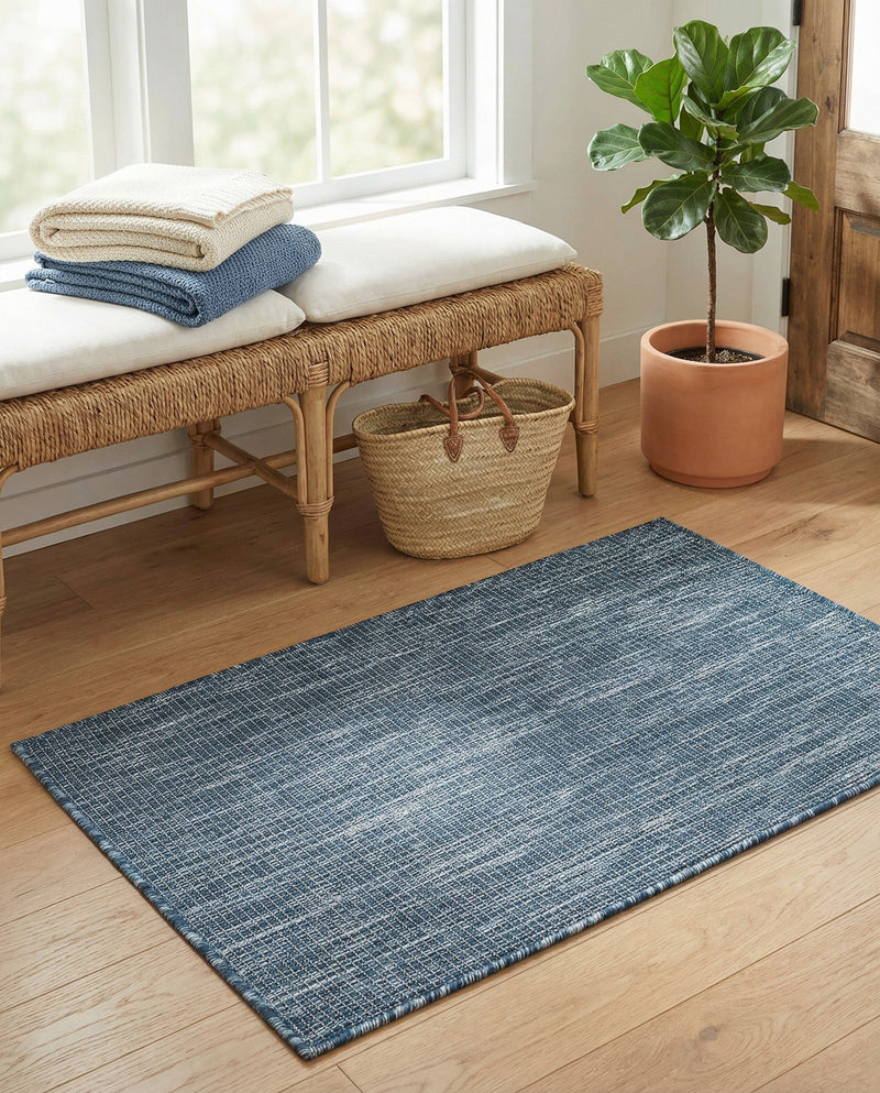 Seaside Serenity Collection Area Rug - Veranda (Blue) Rectangle Blue  lifestyle 40