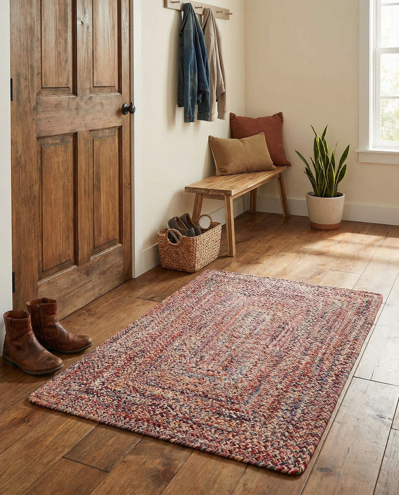 Sustainable Strands Indoor-Outdoor Oasis Collection Area Rug -  Sandbar (Multi) Rectangle Multi  lifestyle 10