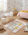 Wonder Tykes Collection Area Rug -  Swirl Rectangle Ivory  lifestyle 8