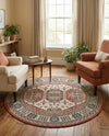 Patio Heritage Collection Area Rug - Veranda Round Multi  lifestyle 21