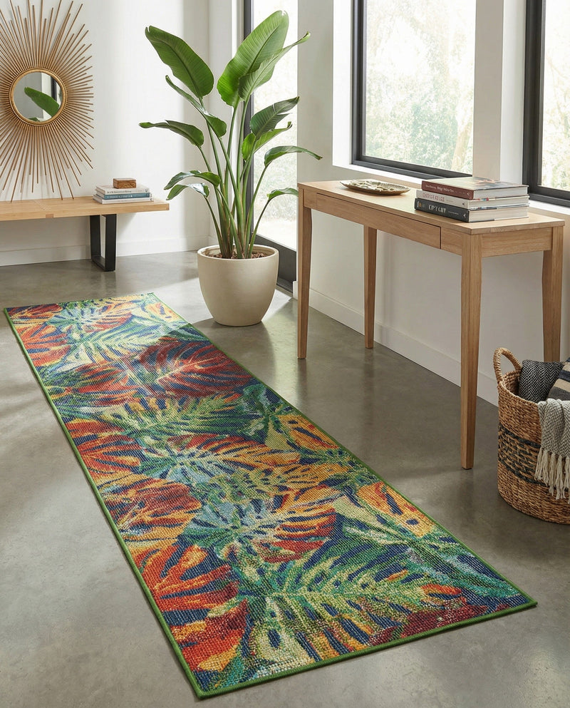 Coastal Terrace Collection Area Rug -  Pier Runner Multi  lifestyle 66