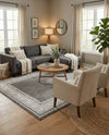 Soho Elegance Collection Area Rug -  Mercer (Gray) Rectangle Gray  lifestyle 16