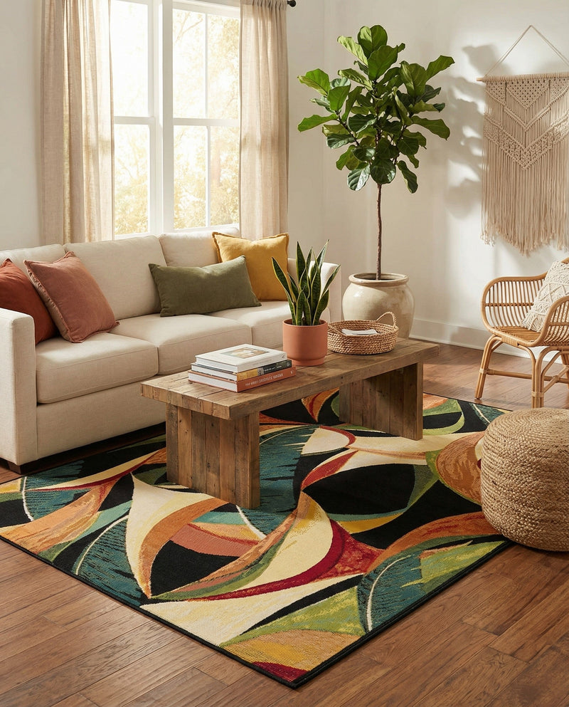 Seaside Blooms Collection Area Rug -  Tivoli Rectangle Multi  lifestyle 27