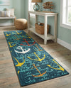 Seaside Haven Rugs Collection Area Rug -  Lighthouse Runner Navy Blue  lifestyle 58