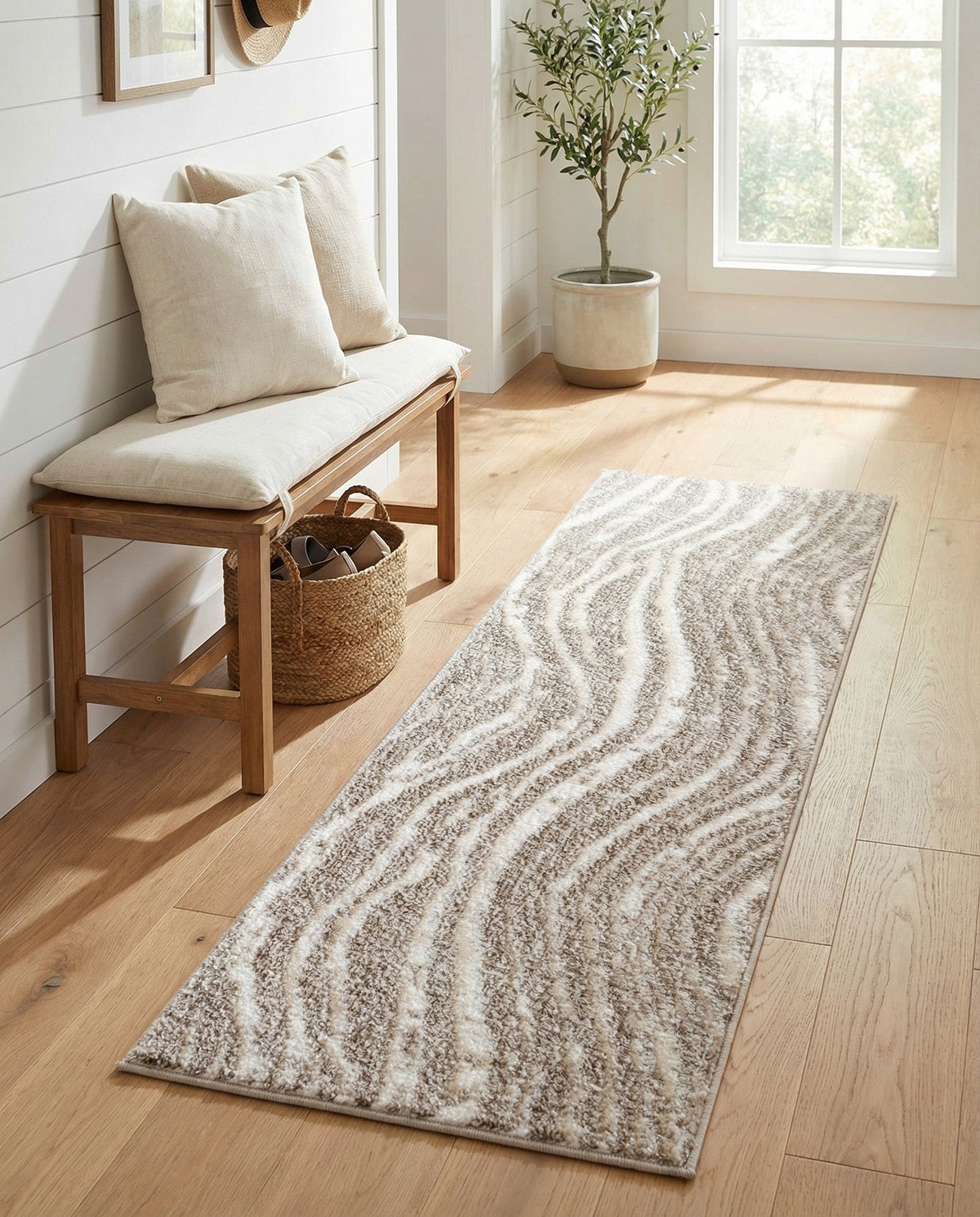 Sienna Collection Area Rug -  Garda Runner Cloud Gray  lifestyle 140