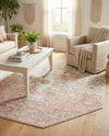 Parisian Elegance Collection Area Rug - Versailles (Rose Pink) Octagon Rose Pink  lifestyle 76