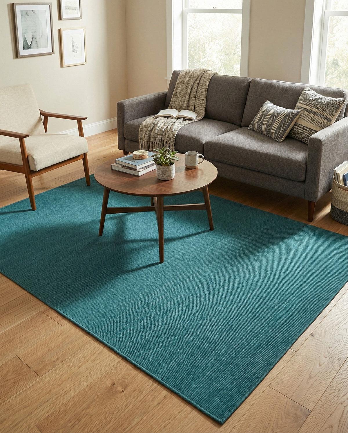 Soho Elegance Collection Area Rug - Chelsea (Turquoise) Rectangle Turquoise  lifestyle 16