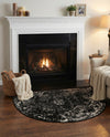 Riviera Elegance Collection Area Rug - Antibes (Black) Hearth Black  lifestyle 84