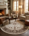 Andes Summit Collection Area Rug -  Aconcagua Round Cream  lifestyle 73
