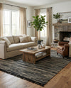 Savannah Jute Collection Area Rug - Nantucket Rectangle Navy Blue and Ivory  lifestyle 25