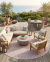 Urban Oasis Rugs Collection Area Rug -  Boulevard (Pink and Aqua) Round Pink and Aqua  lifestyle 59