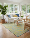 Urban Oasis Rugs Collection Area Rug -  Terrace (Yellow and Aqua) Rectangle Yellow and Aqua  lifestyle 3