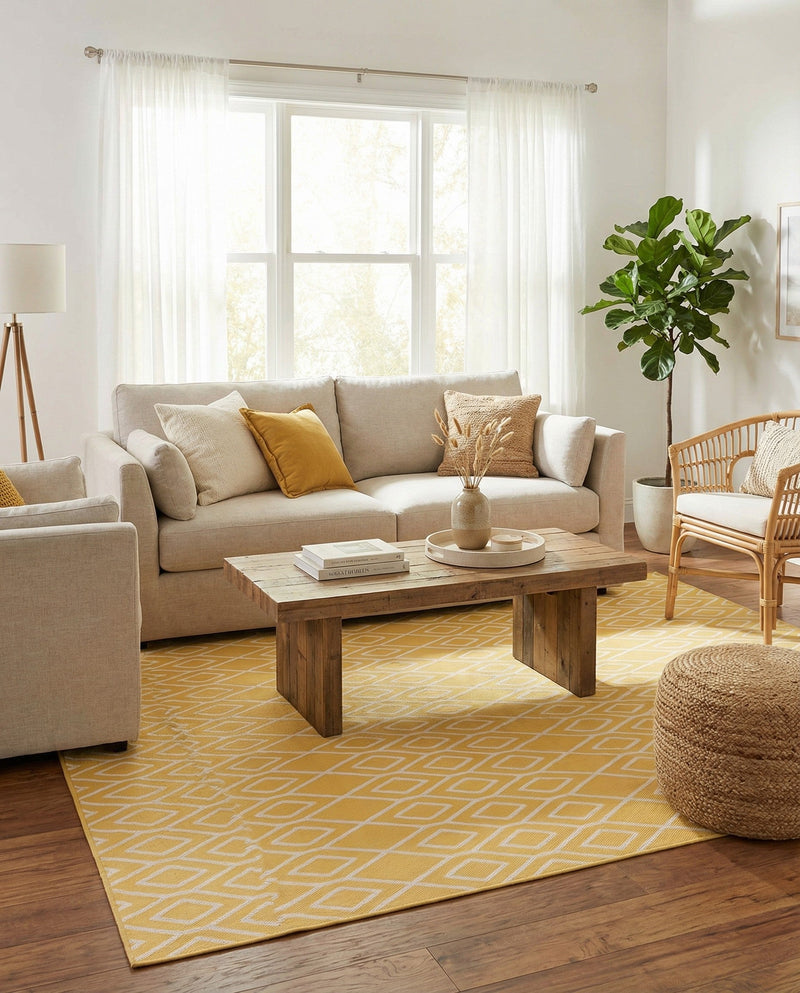 Urban Oasis Rugs Collection Area Rug -  Boulevard (Yellow Ivory) Rectangle Yellow Ivory  lifestyle 13