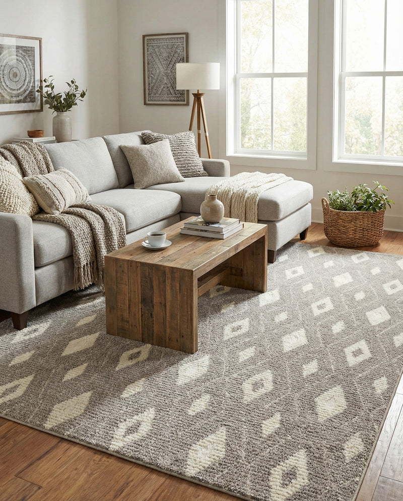 Sienna Collection Area Rug - Umbria Rectangle Cloud Gray  lifestyle 59