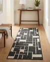 Urban Terrace Collection Area Rug -  Parkside Runner Black and White  lifestyle 23