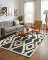 Monochrome Collection Area Rug -  Glacier Rectangle Gray  lifestyle 23