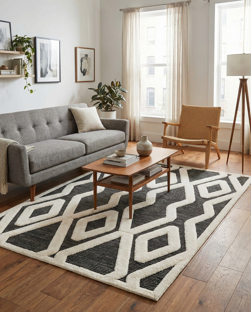Monochrome Collection Area Rug -  Glacier Rectangle Gray  lifestyle 23