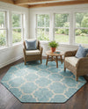 Savannah Pergola Collection Area Rug - Arbor (Aquamarine) Octagon Aquamarine  lifestyle 49